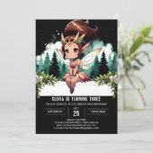 Pastel Whimsy Fairy Birthday Einladung (Stehend Vorderseite)