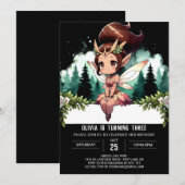 Pastel Whimsy Fairy Birthday Einladung (Vorne/Hinten)