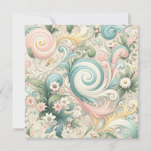 Pastel Whimsy Wirbel: Ein Cottagecore-Traum Einladung