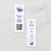 💍 Pastel Whispers Meadow Lesezeichen Save the Dat Telefonnummerkarte (Vorne/Hinten)