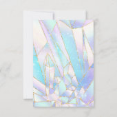 PASTEL WHITE CRYSTAL SAVE THE DATE RSVP CARD (Rückseite)