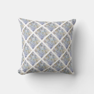 PASTEL WHITE HAMPTONS MARBLE GRID CUSHION KISSEN