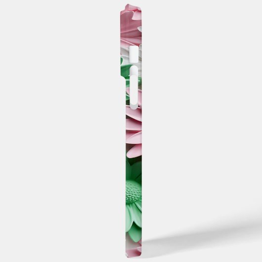 PASTEL WHITE PINK GREEN GERBERA DAISY BLUME Case-Mate iPhone HÜLLE (Rückseite / Links)