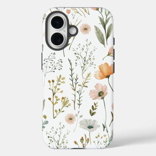 Pastel Wilblumen Case-Mate iPhone Hülle (Rückseite)