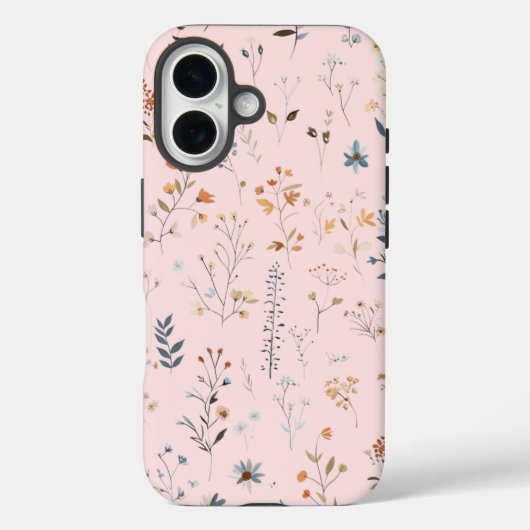 Pastel Wilblumen Case-Mate iPhone Hülle (Rückseite)