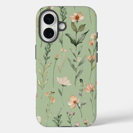 Pastel Wilblumen Case-Mate iPhone Hülle (Rückseite)