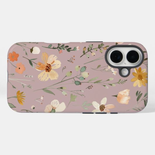 Pastel Wilblumen Case-Mate iPhone Hülle (Rückseite (Horizontal))