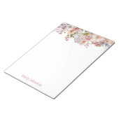 Pastel Wild Blume Personalisiert Notizblock (angewinkelt)