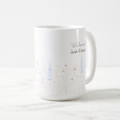 Pastel Wild Blume Tasse mit Personalisierter Meldu (VorderseiteRechts)