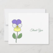 Pastel Wild Pansy Beerdigung Danke Karte (Rückseite)