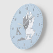 Pastel Wild Thing | Anfänglich hinzufügen Große Wanduhr (Winkel)
