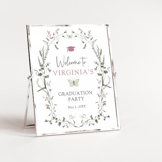 Pastel Wildblume Abschluss Poster