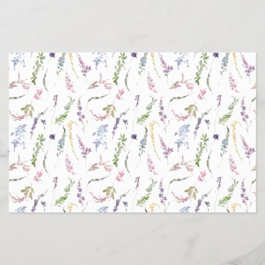 Pastel Wildblume Babydusche Bingo Game Flyer (Hinten)