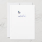 Pastel Wildblume Bird Floral Border Boho Hochzeit Einladung (Rückseite)