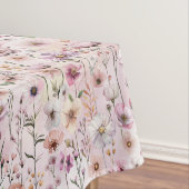 Pastel Wildblume Bloom Tablecloth - Dusty Pink Wa Tischdecke (Beispiel)