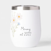 Pastel Wildblume Bouquet Personalisiert "Mama Est" (Rückseite)