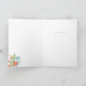 Pastel Wildblume Bouquet Sympathy Card Dankeskarte (Innenseite)