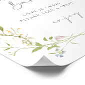 Pastel Wildblume Brautparty Candy Bar Poster (Ecke)