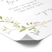 Pastel Wildblume Brautparty Mimosa Bar Poster (Ecke)