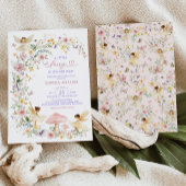 Pastel Wildblume Fairy Garden Girl Babydusche Einladung