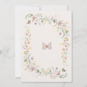 Pastel Wildblume Garden Babydusche Brunch Einladung (Rückseite)