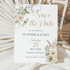 Pastel Wildblume Garden Delikatessen Hochzeitsfeie Save The Date