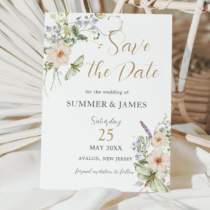 Pastel Wildblume Garden Delikatessen Hochzeitsfeie Save The Date