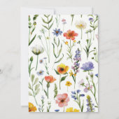 Pastel Wildblume Garden Twin Graduation Party Einladung (Rückseite)