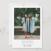 Pastel Wildblume Garden Twin Graduation Party Einladung (Rückseite)