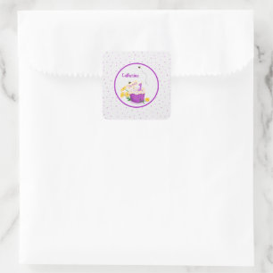 Pastel Wildblume Girl 1. Geburtstag Lila Sticker