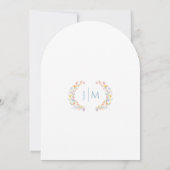 Pastel Wildblume Hochzeitkarten & Geschenkkarte Einladung (Rückseite)