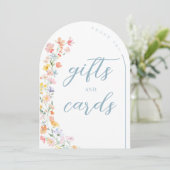 Pastel Wildblume Hochzeitkarten & Geschenkkarte Einladung (Stehend Vorderseite)