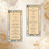 Pastel Wildblume Hochzeitsprogramm und Menü Programm