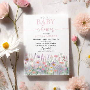 Pastel Wildblume Meadow Baby Dusche Einladung