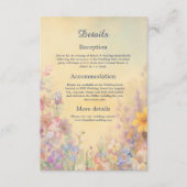 Pastel Wildblume Meadow Barn Wedding Begleitkarte (Vorderseite)