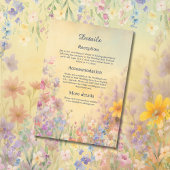 Pastel Wildblume Meadow Barn Wedding Begleitkarte