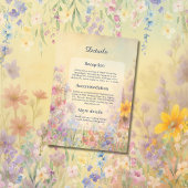 Pastel Wildblume Meadow Barn Wedding Begleitkarte