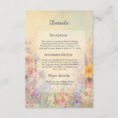 Pastel Wildblume Meadow Barn Wedding Begleitkarte (Vorderseite)