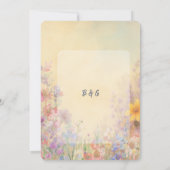 Pastel Wildblume Meadow Barn Wedding Einladung (Rückseite)