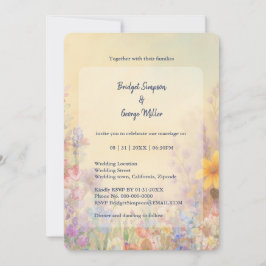 Pastel Wildblume Meadow Barn Wedding Einladung