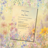 Pastel Wildblume Meadow Barn Wedding Einladung