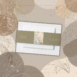 Pastel Wildblume Meadow Wedding Einladungsbanderole