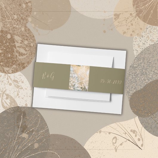 Pastel Wildblume Meadow Wedding Einladungsbanderole