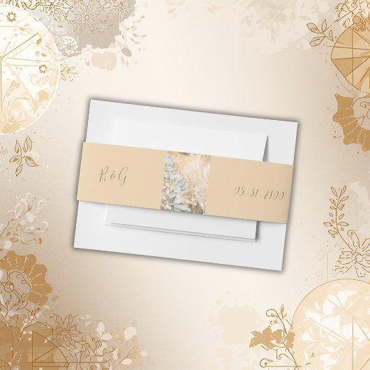 Pastel Wildblume Meadow Wedding Einladungsbanderole