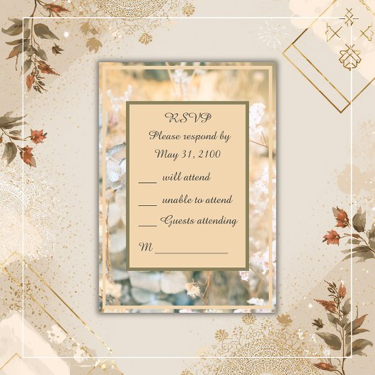 Pastel Wildblume Meadow Wedding rsvp Karte
