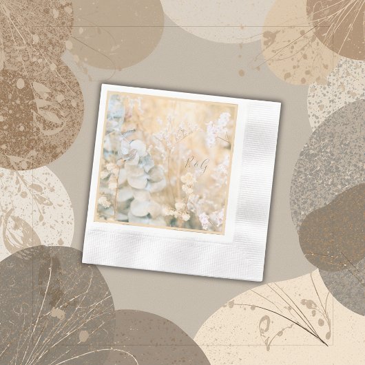 Pastel Wildblume Meadow Wedding Serviette