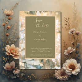 Pastel Wildblume Meadow Wedding sichere das Datum Einladung