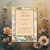 Pastel Wildblume Meadow Wedding sichere das Datum Einladung