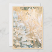 Pastel Wildblume Meadow Wedding sichere das Datum Einladung (Rückseite)