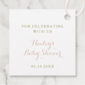 Pastel Wildblume Monogram Wappen Vielen Dank Geschenkanhänger (Rückseite)